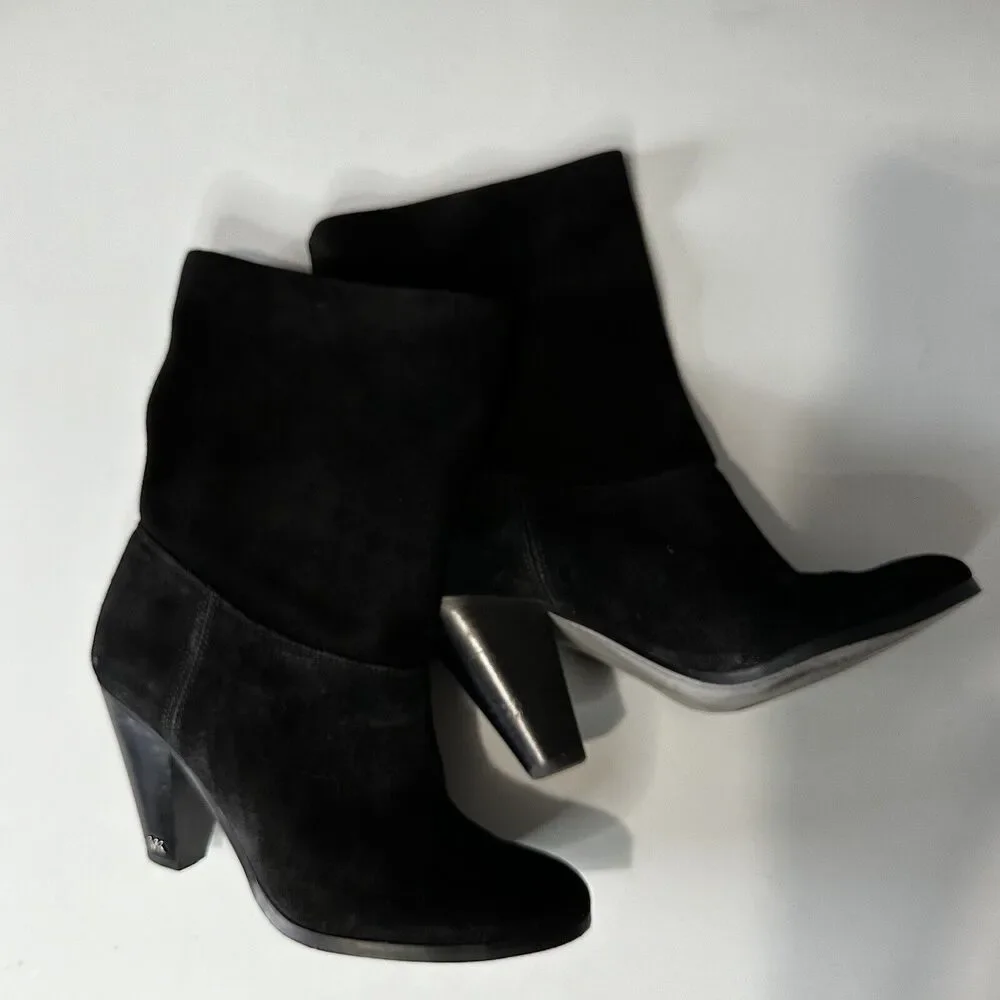 Michael Kors Divia Black Suede Ankle Boot SZ 7.5 37.5